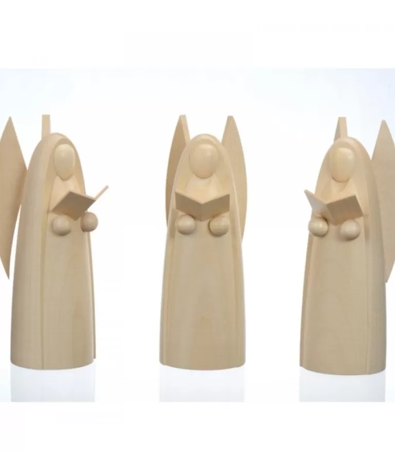 Shop 3 Anges En Bois Pour Crèche De Noël, 12 Cm Personnages De Crèche De Noël