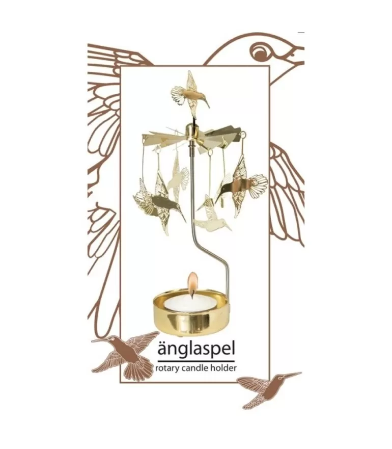 Outlet Bougeoir Carrousel Colibri En Metal Dore Bougeoirs Carrousels Photophore De Noël