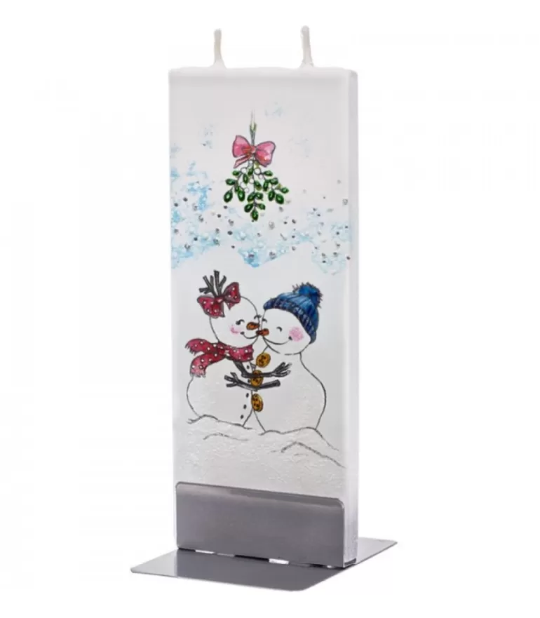 Fashion Bougie De Noël Couple Bonhomme De Neige Bougies Décoratives