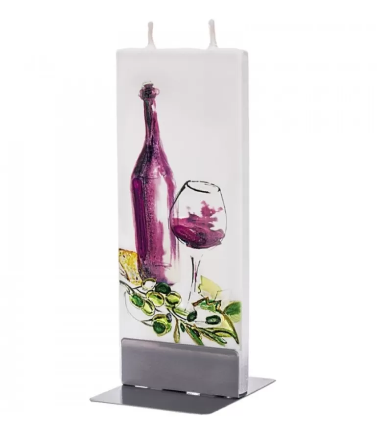 Flash Sale Bougie Design Bouteille Vin Rouge Et Verre Bougies Décoratives