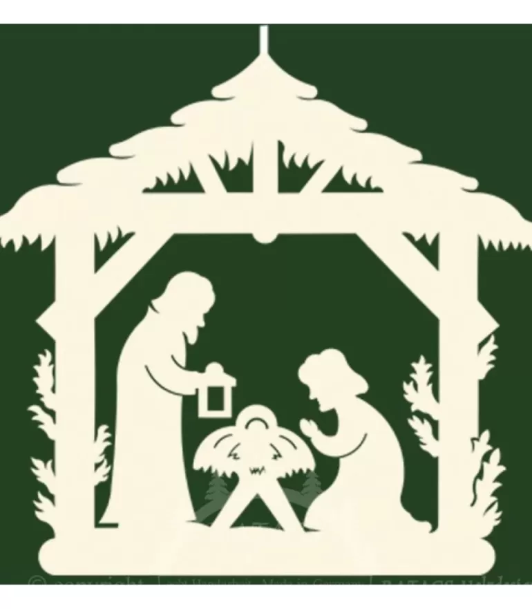 Best Crèche De Noël A Suspendre, Etable Crèche De Noël A Suspendre