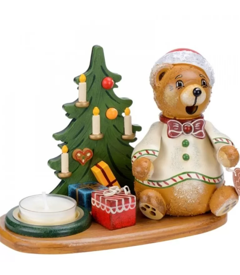 Flash Sale Figurine Porte Encens Ourson Et Bougeoir Bonhommes Fumeurs D'Encens Allemand