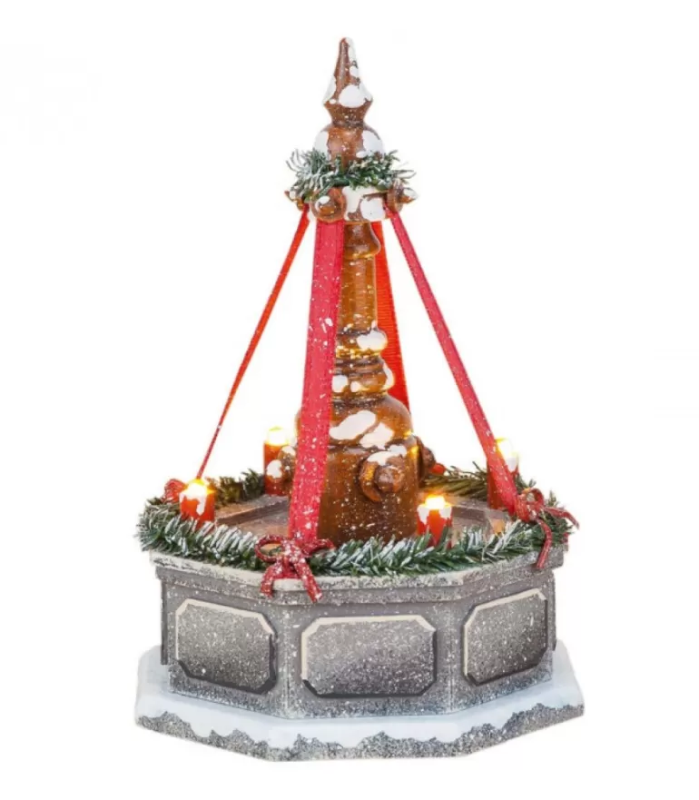 Best Sale Fontaine De Village Miniature Avec Elairage Village De Noël Miniature