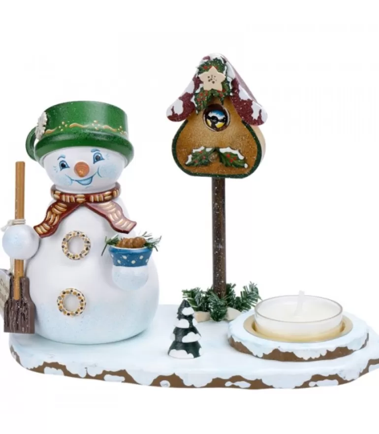 Shop Personnage Porte Encens Bonhomme De Neige Avec Bougeoir Bonhommes Fumeurs D'Encens Allemand