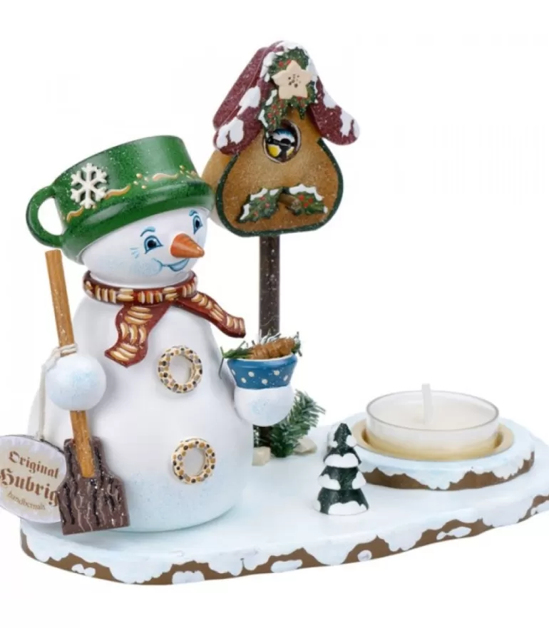 Shop Personnage Porte Encens Bonhomme De Neige Avec Bougeoir Bonhommes Fumeurs D'Encens Allemand
