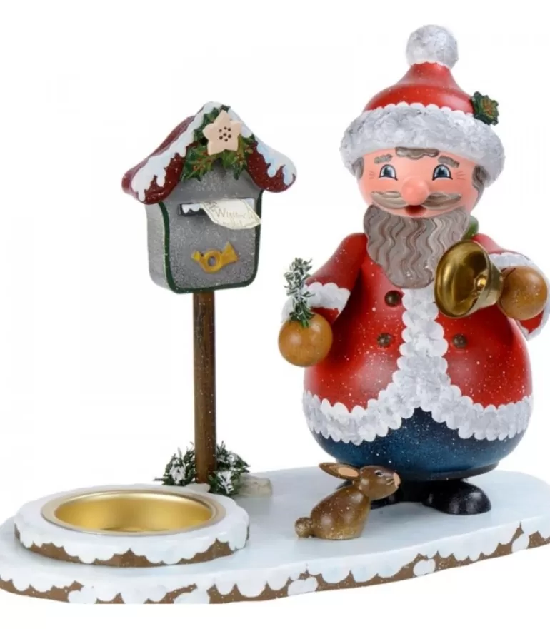 Discount Personnage Porte Encens Père Noël Avec Bougeoir Bonhommes Fumeurs D'Encens Allemand