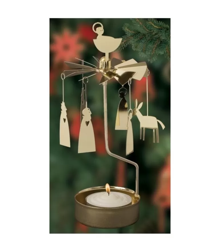 Shop Photophore De Noël Crèche Dore Bougeoirs Carrousels Photophore De Noël