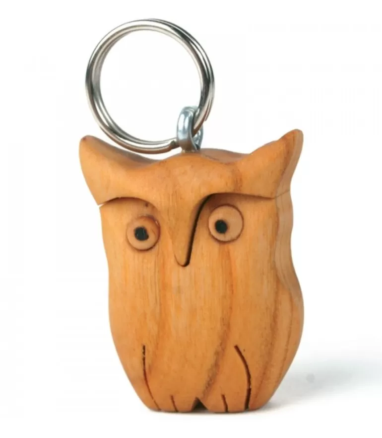 Best Sale Porte-Clés Hibou Porte-Clés En Bois